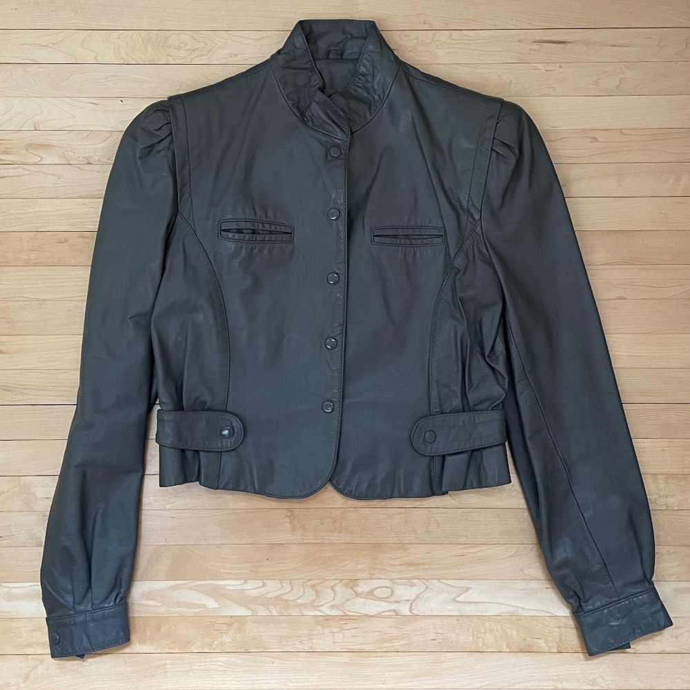 Vintage Berman’s cropped leather jacket